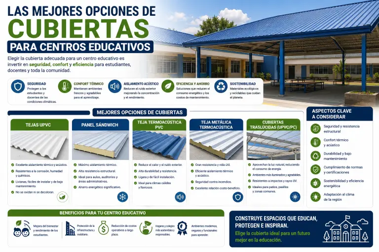 Las Mejores Opciones de Cubiertas para Centros Educativos