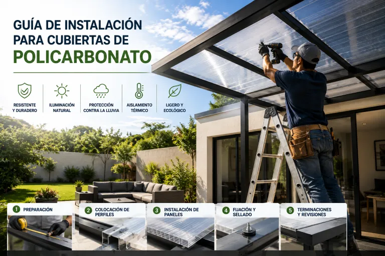 Guía de Instalación para Cubiertas de Policarbonato