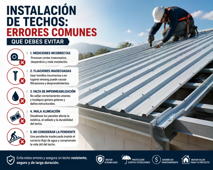 Instalación de Techos: Errores Comunes que Debes Evitar