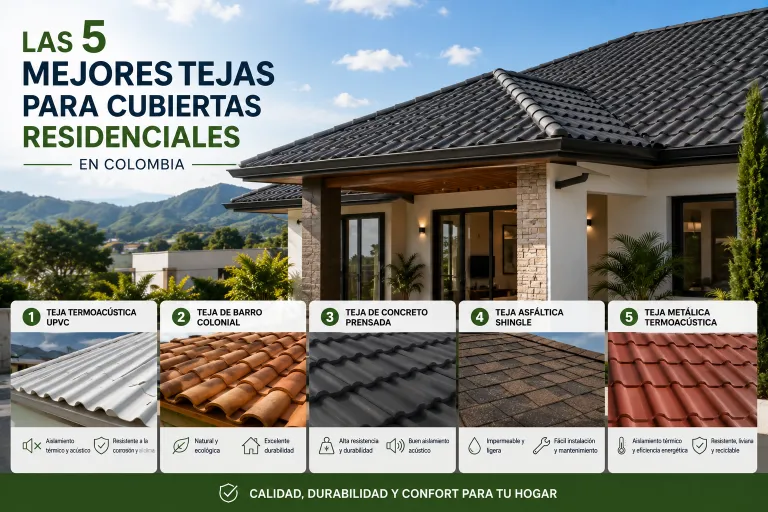 Las 5 Mejores Tejas para Cubiertas Residenciales en Colombia