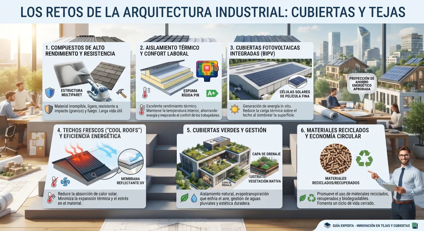 Los Retos de la Arquitectura Industrial: Cubiertas y Tejas